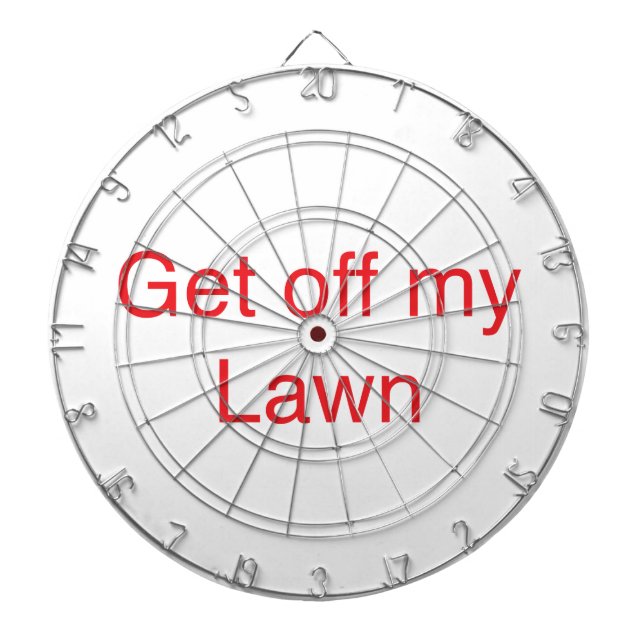 Tablero De Dardos Sai do meu gramado (Frente)