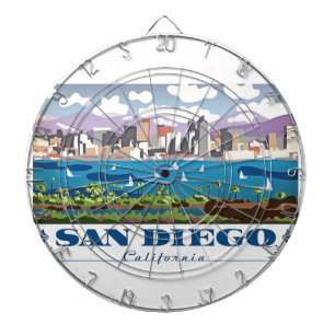 Tablero De Dardos San Diego Skyline