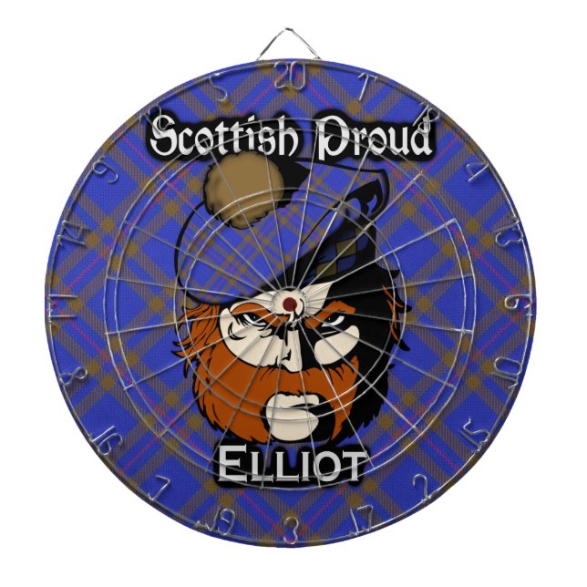 Tablero De Dardos Scottish Clan Elliot Tartan Dartboard (Frente)