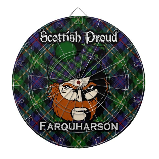 Tablero De Dardos Scottish Clan Farquharson Tartan Dartboard (Frente)