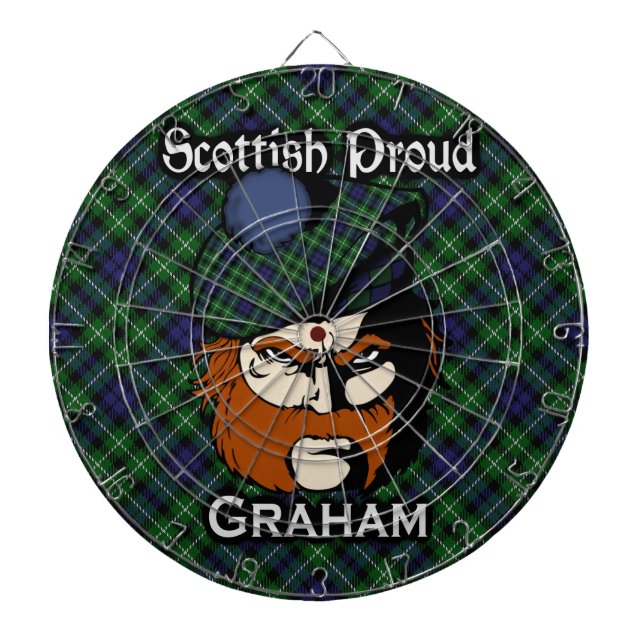 Tablero De Dardos Scottish Clan Graham Tartan Dartboard (Frente)