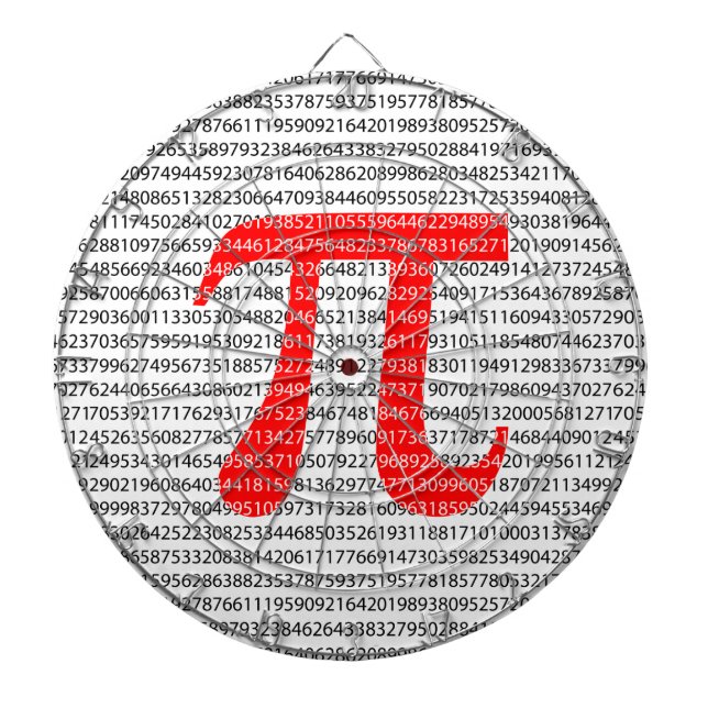 Tablero De Dardos Símbolo matemático original do número vermelho pi  (Frente)