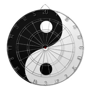 Tablero De Dardos Símbolo Taoísta Yin Yang Preto e Branco