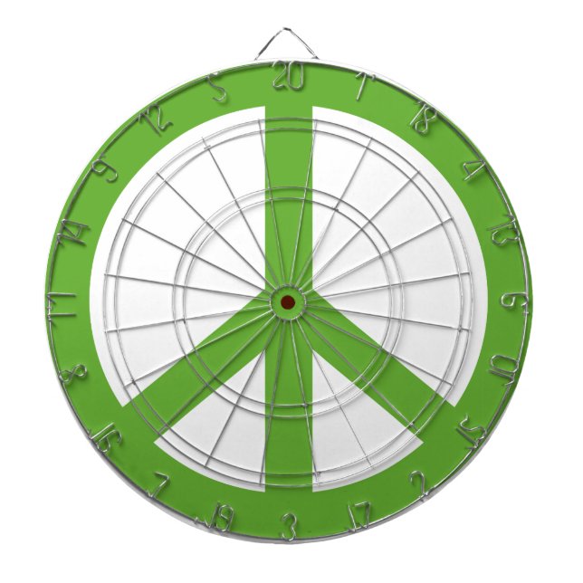 Tablero De Dardos Símbolo Verde de Paz (Frente)
