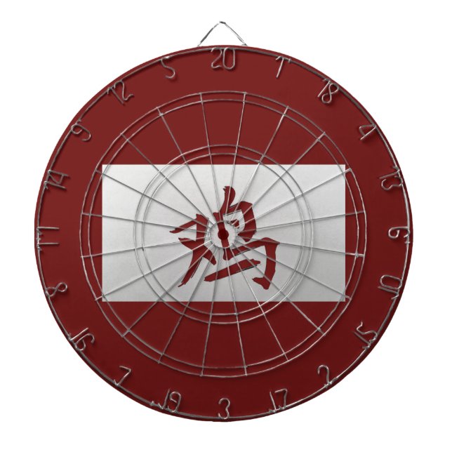 Tablero De Dardos Sinal de zodíaco chinês Vermelho galo (Frente)