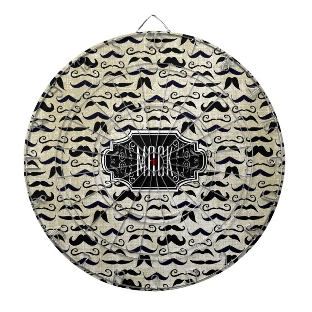 Tablero De Dardos Sr. Mustache - Padrão do Hipster (Frente)