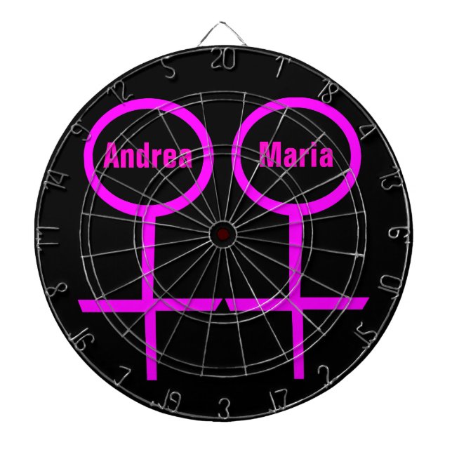 Tablero De Dardos Tabuleiro Personalizável de Amantes de Lésbicas (Frente)