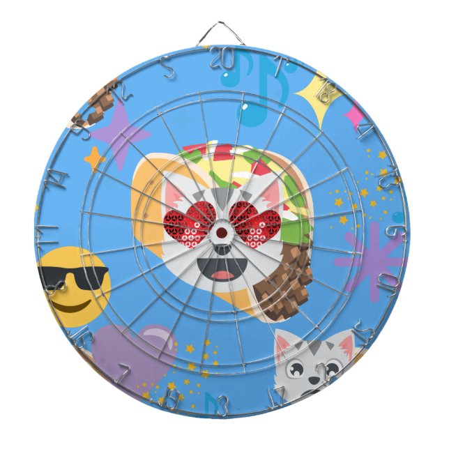Tablero De Dardos taco cat emoji (Frente)