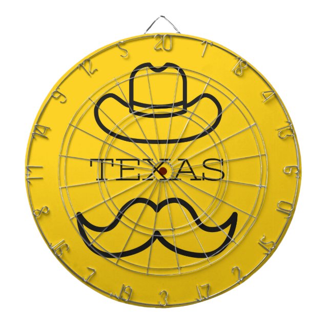 Tablero De Dardos Texas em amarelo 2 (Frente)