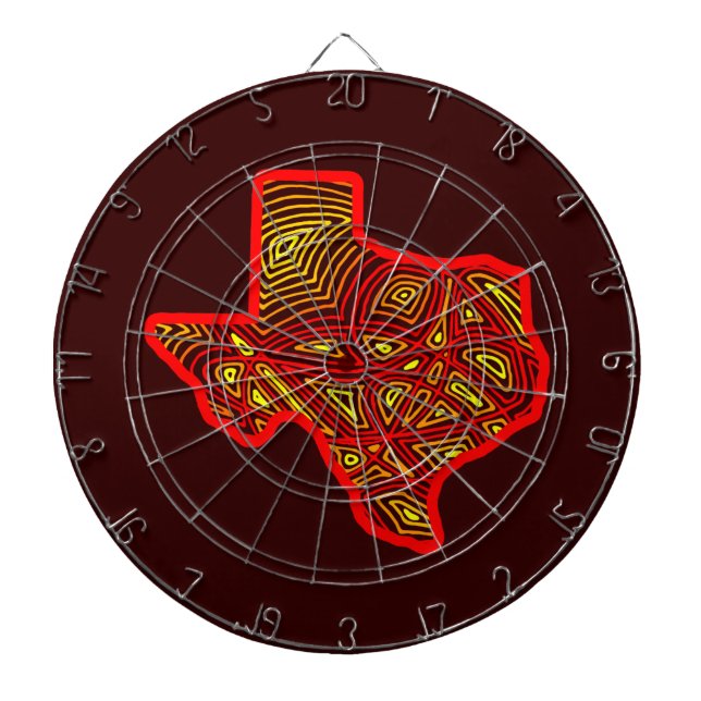 Tablero De Dardos Texas Scribbleprint (Frente)