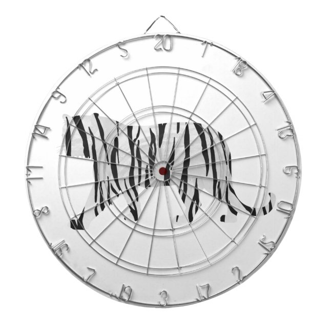 Tablero De Dardos Tigre de silicone preto e branco (Frente)