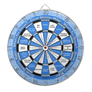 Tablero De Dardos Tomador de Decisão do Janto Azul na Tablecloth Ver