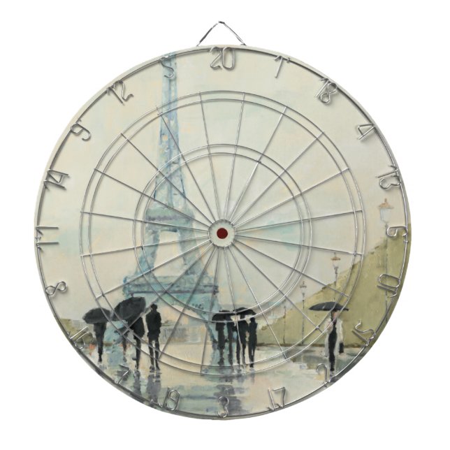 Tablero De Dardos Torre Eiffel | Paris na chuva (Frente)