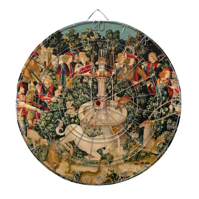 Tablero De Dardos Unicorn Tapestries Encontrou Legenda Mítica (Frente)