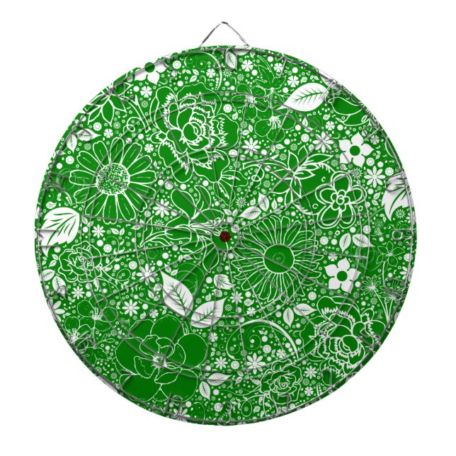Tablero De Dardos Verde Beleza Botânica (Frente)