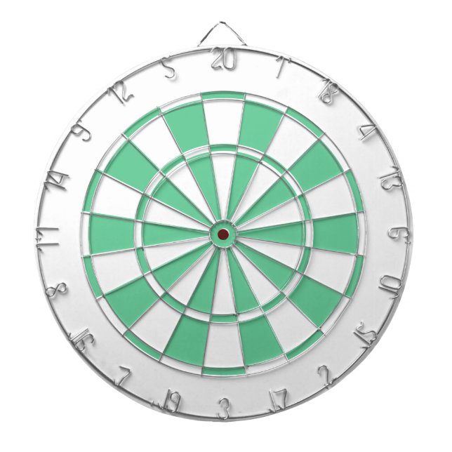 Tablero De Dardos verde e branco da hortelã (Frente)