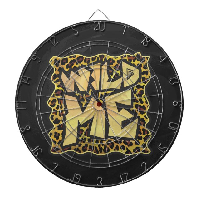 Tablero De Dardos Wild Me Leopard Brown e Yellow Impressão (Frente)