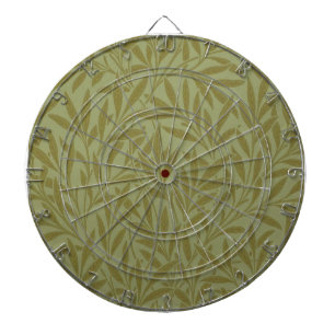 Tablero De Dardos William Morris Willow Antique Verde Folha Verde Ar
