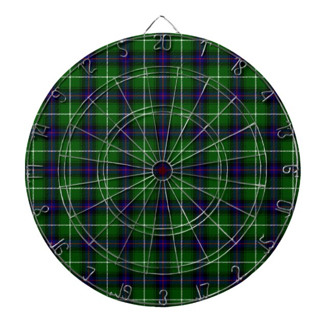 Tablero De Dardos Xadrez azul verde MacDonald tartan (Frente)