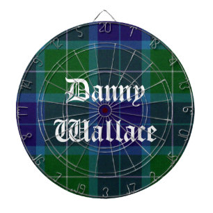 Tablero De Dardos Xadrez Wallace Tartan Comissão de Dart Personaliz