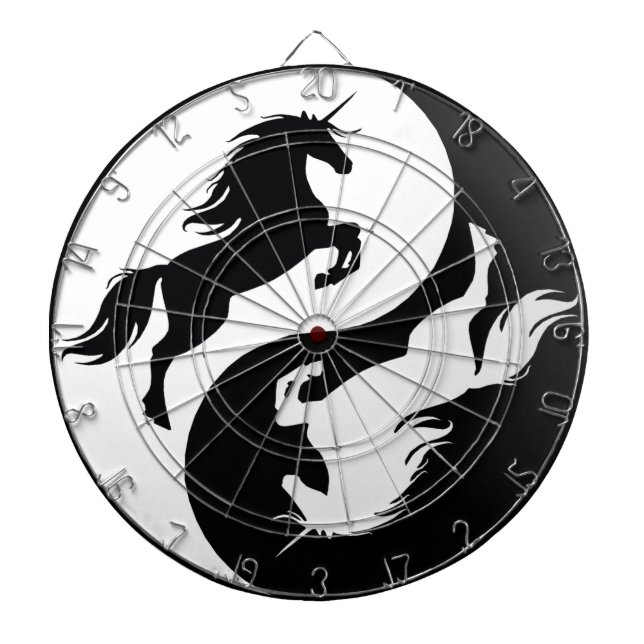 Tablero De Dardos Yin Yang Unicorn Dart Board (Frente)