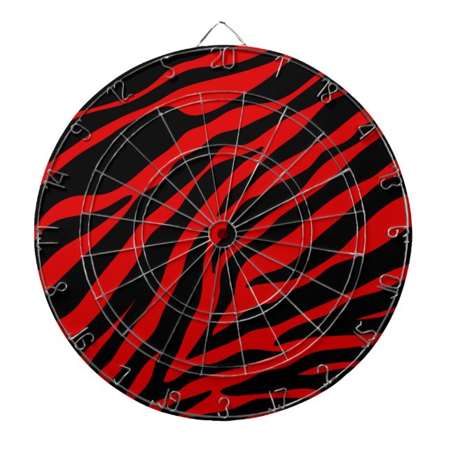 Tablero De Dardos zebra vermelha (Frente)