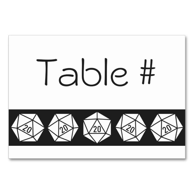 Tabletop Chic em Cartão de Mesa Preto (Frente)