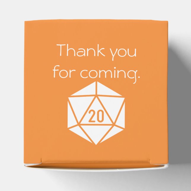 Tabletop Chic na Caixa de Favor Laranja (Topo)