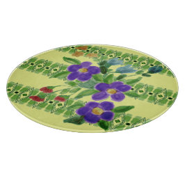 Tabua De Cortar Acento floral roxo