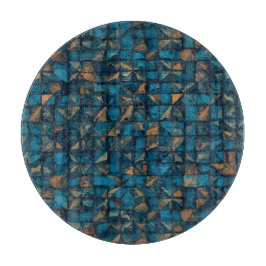 Tabua De Cortar Bela Aparência de Patchwork em Teal Escuro