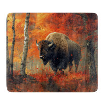 Bison no Trabalho de arte de Autumn Woods