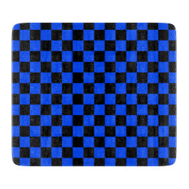 Tabua De Cortar Blue and black checkerboard pattern