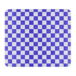 Tabua De Cortar Blueberry cream checkered pattern