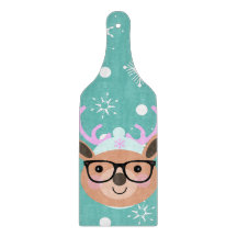 Bonita Reindet Festa de Natal Escarf Óculos de Cha