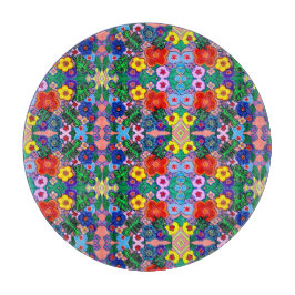 Tabua De Cortar Bright Abstrato Flower Art