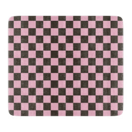 Tabua De Cortar Cherry blossom checkered board pattern