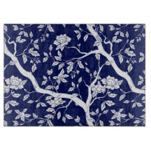 Chinoiserie azul e branco elegante