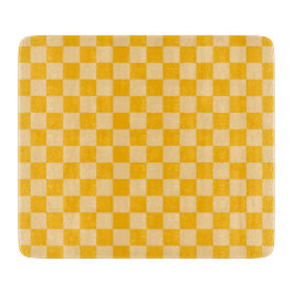 Tabua De Cortar Citrus cream checkered board pattern