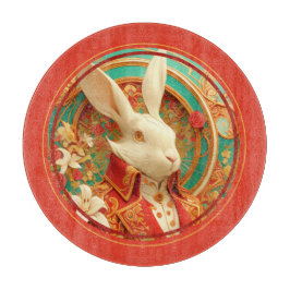 Tabua De Cortar Código de Vestido Real de Rabbit, Páscoa,