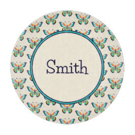 Tabua De Cortar Com borboleta de texto