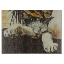 Conselho de Vidro Decorativo para Gatos de 15" x 1