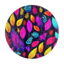 Folhagem de Neon Vibrante: Padrão de Folhas Cativa