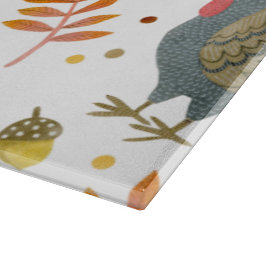 Tabua De Cortar Folk Art Turkeys