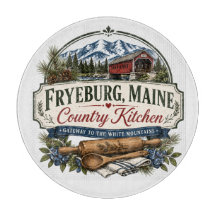 Fryeburg Maine Cozinha Country Decoração Vidro Cu