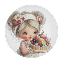 GAROTA COM TEMA DE VERÃO FOFa COM TART DE FRUTAS