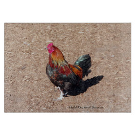 Tabua De Cortar Gold Cockerel Rooster cutting board