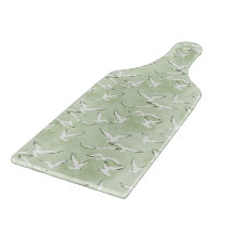 Green And White Seagull Beach Bird Pattern
