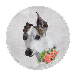 Tabua De Cortar Greyhound e Flores Italianos