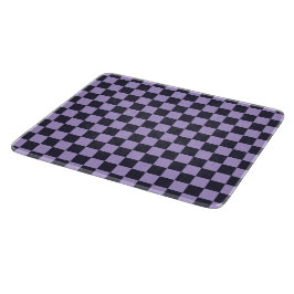 Tabua De Cortar Lavender haze checkerboard pattern