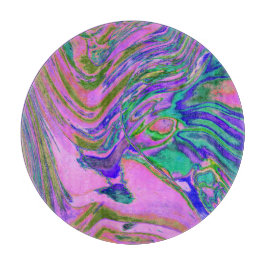 Tabua De Cortar Legal Abstrato de Chartreuse e Retrô de Groovê Ros